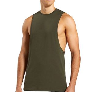 Wholesale Custom Plus Size Men's Sleeveless <b>Workout</b> Training <b>Tank</b> <b>Tops</b> Breathable Cotton Gym Fitness Sports Vest Knitted Weaving - Product Image 1