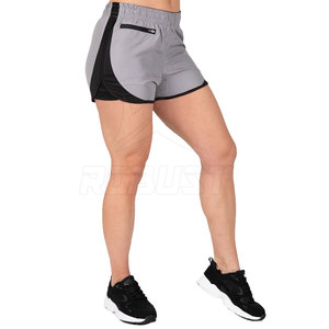 Women's High <b>Waist</b> Breathable Quick-Dry Skinny Fit Workout Shorts with Logo Decoration for Gym Yoga & Running Wholesale Supply - Product Image 2