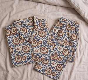 Ensemble de pyjama pour femme, indien fait main, thermique, été, 100% coton tissé, broderie machine, dessiné à la main, décontracté, respirant, pour demoiselle d'honneur - Product Image 4