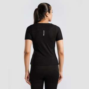 เสื้อครอปท็อปสตรีทแวร์สำหรับฤดูร้อน สีดำ-ขาว ไซส์ XXS XS-ทรงหลวม ผ้าสแปนเด็กซ์ระบายอากาศ สไตล์ลำลอง - Product Image 2