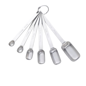 Venta al por mayor y fabricantes OEM Herramientas de medición con acabado en plata Cuchara medidora antigua vintage de acero Precio asequible - Product Image 3