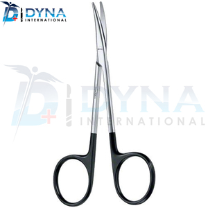 Tijeras de acero inoxidable, mango negro curvo con borde dentado Micro de 4,5 pulgadas - Product Image 4