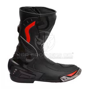 Chaussures de moto pour hommes avec design à lacets et matériau résistant à l'abrasion Chaussures de moto pour hommes sportifs - Product Image 4