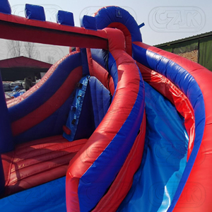 Chất lượng cao PVC trẻ em combo Inflatable <span class=keywords><strong>banzai</strong></span> xoáy đường ống xoắn trượt nước Công viên với hồ bơi Nhà cung cấp - Product Image 5