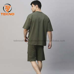 Conjuntos de camisetas casuales Ropa de entrenamiento personalizada para hombres Camiseta y conjunto corto para hombres Conjuntos de fitness para gimnasio - Product Image 2