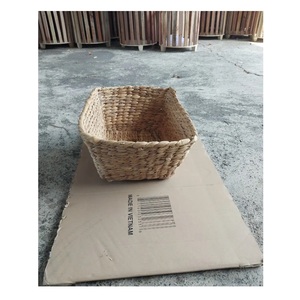 Cajas de almacenamiento de jacinto de agua ecológicas modernas Diseño de rectángulo cuadrado clásico Características multifuncionales versátiles directas - Product Image 3