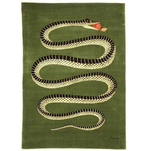 Modern Designer Traditional Hand Made Hand <b>Tufted</b> Wool <b>Rug</b> Snake Green Area <b>Rug</b> Premium Quality Large 100% New Zealand Wool - Product Image 1