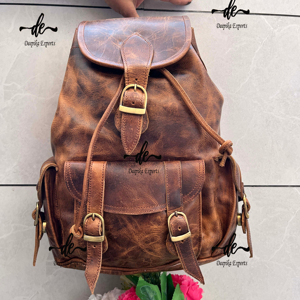 Crunch Leather <b>Backpack</b> Stylish <b>Multi</b> Uses Bags New Design Pocket <b>Multi</b> Uses <b>Backpack</b> Wholesale Bulk Product - Product Image 1