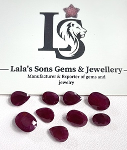 100% Natural African <b>Ruby</b> Heated 6x7-6x8mm Oval Pear Cut Deep Red Color 170 Carat Loose Gemstone for Making Jewellery - Product Image 6