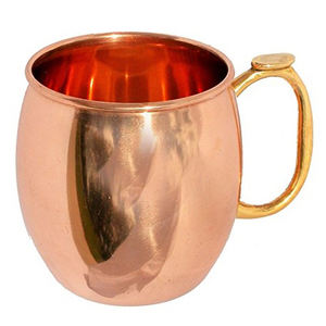 Taza de café personalizada de alta calidad, tazas de mula de Moscú de cobre de acero inoxidable con asa - Product Image 3