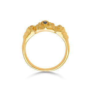 Bague en Moissanite pour Homme Govinda Glow Gold, Bijou de Mode Anti-ternissement - Product Image 4