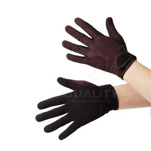 Equestrian Riding Gloves with Elastic <b>Cuff</b> Comfortable Fit Horse Riding Gloves for Daily Use and Events - Product Image 2