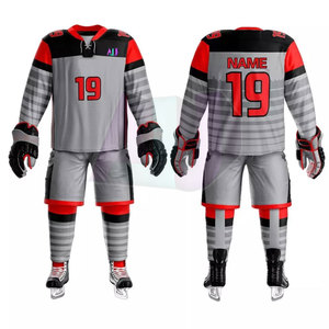 Uniforme de Hockey sobre Hielo Personalizado, Servicio OEM, Disponible al por Mayor, 100% Poliéster, Absorbe la Humedad, Transpirable, Tallas, Colores y Diseños Personalizados - Product Image 1