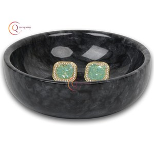 Bol en marbre personnalisé Décoration pour la maison et les fêtes Couleur pierre noire et grise Design japonais Bol en marbre au prix le plus bas - Product Image 1