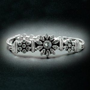 Handmade 925 Sterling <b>Silver</b> Fine Charm <b>Bracelet</b> with Natural Cubic Zirconia Gemstone Unique Gift <b>for</b> <b>Girls</b> and Women - Product Image 4