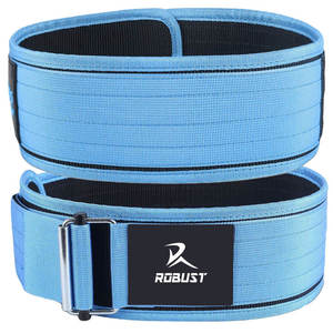 Professional Breathable Lightweight <b>Nylon</b> & Neoprene Weightlifting Belt for Unisex Gym Workout Back Support <b>Hook</b> Loop Closure - Product Image 1