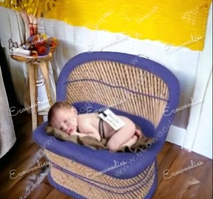 Silla de sofá de caña de bambú de mimbre cómoda y elegante para fotografía de recién nacido posando accesorios de sesión de bebé infantil camas para niños - Product Image 5