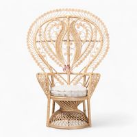Fauteuil et chaise longue en rotin naturel de style paon - Chaise de loisirs moderne pour salon, chambre et salle à manger - Meilleur prix du marché