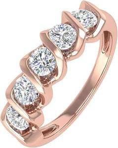 Anillo de Boda Elegante de Plata 925 con Diamantes Moissanite de 1 Quilate, Joyería de Boda - Product Image 5