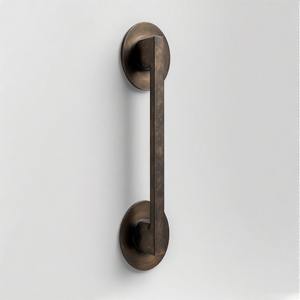 Palanca de entrada de borde forjado Manija de puerta de latón Premium para puertas interiores y exteriores Herrajes de tirador de diseñador de lujo - Product Image 4