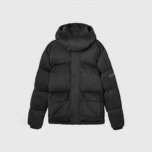 2023 rembourré bulle de haute qualité concepteur Polyester noir manteau bouffée hiver Oem Logo personnalisé hommes surdimensionné doudoune - Product Image 1