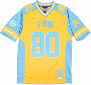 Custom Oversized Boxy Cropped American Football Jersey <b>Retro</b> Mesh Breathable Screen Print Sublimation <b>Fabric</b> Streetwear Short - Product Image 1