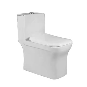 Inodoro alargado de doble descarga Western Commode-Inodoro moderno de una pieza de cerámica para baño blanco - Product Image 6