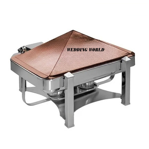 Chauffe-plat ovale en métal Excellente qualité Plat de nourriture de créateur fait à la main Classique Élégant Vente en gros Chauffe-plats en métal - Product Image 6