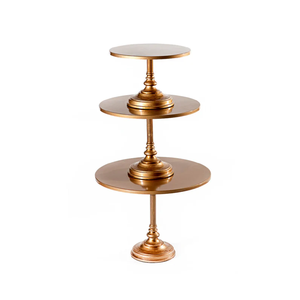Metal 2-Tier Ribbed <b>Cake</b> Stand Decorative <b>Cake</b> Stands for <b>Wedding</b> Decoration Wholesale Price <b>Cake</b> Stand for Party and Events - Product Image 4
