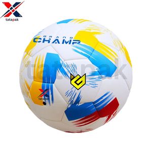 Qualité d'exportation Ballon de football officiel imprimé sur mesure Nouveau style Différents types de matériau PU laminé pour l'entraînement unisexe - Product Image 4