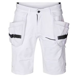 Pantalones Cortos Cargo Elásticos de Cintura Alta de Spandex/Poliéster para Hombre, Verano 2023, Estilo Urbano Informal con Múltiples Bolsillos - Product Image 1
