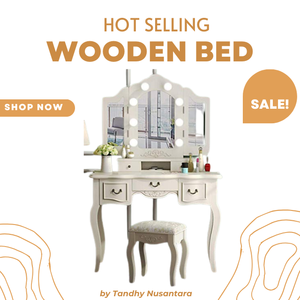 Meubles de chambre à coucher en vente chaude Coiffeuses de maquillage en bois Coiffeuse en bois massif avec miroir Design européen Usine directe - Product Image 5