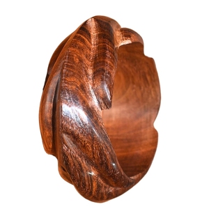 Tendance décontracté bracelets en bois ensemble bijoux Bracelet conçu marron forme ronde femmes accessoire peint à la main cadeau bracelets - Product Image 2