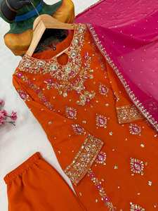 Traje Salwar Étnico Tradicional, Estilo Vintage para Mujer, para Fiestas, Bodas, Diwali, Playa, Graduación, Ropa de Invierno - Product Image 6