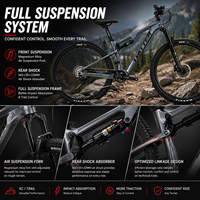 Vélo de montagne tout suspendu en fibre de carbone 29 pouces, 12 vitesses, frein à disque hydraulique M6100-12S, XC Trail MTB