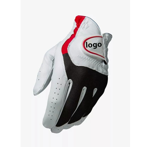 Guantes de Golf Personalizados de Alta Calidad para Hombre, Cuero Genuino Cabretta Negro con Detalles Amarillos y Blancos, Correa de Muñeca Ajustable, Antideslizantes - Product Image 3