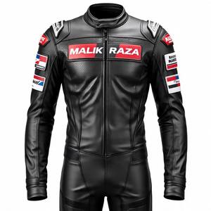 Durable PU <b>Leather</b>/Genuine <b>Leather</b> Motorcycle <b>Suit</b> Full <b>Body</b> Armor Kevlar Stretch Panels Track Day - Malik Raza - Product Image 3