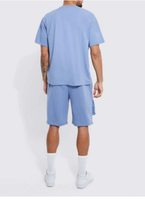 Ensemble athlétique deux pièces OEM pour hommes avec impression personnalisée t-shirts shorts d'été pour hommes avec logo de marque personnalisé