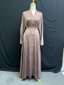 Best Selling Dubai Style Vintage Abaya for Women Traditional Islamic Long Sleeve Flared Hem MAXI Length Polyester Lightweight - Product Image 3