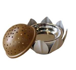 Brûleur d'encens fini doré bakhoor ensemble de conteneurs pour la maison parfum aromatique décoratif porte-encens de table - Product Image 2