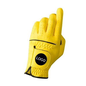 Gants de golf en cuir de mouton Cabretta de haute qualité Logo personnalisable véritables poignées antidérapantes en gros Sports de haut niveau - Product Image 1