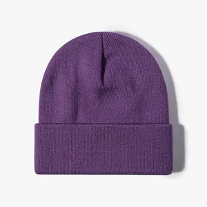 Unisex Neon <b>Yellow</b> <b>Beanie</b> Knit Winter Hat 58-60CM Casual Adult Acrylic Cuffed Design Common - Product Image 6