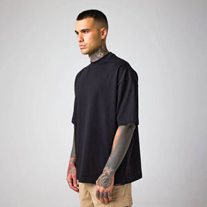 Boxy พอดีตัวขนาดใหญ่เสื้อยืดผู้ชายแขนสั้นสั่งทำสบาย - Product Image 5