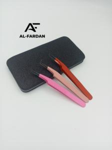 Pince à épiler à pointe en fibre de couleur noire personnalisée pince à épiler d'extension de cils en acier inoxydable durable - Product Image 4