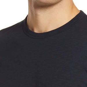เสื้อยืดผ้าฝ้าย100% แขนสั้นผู้ชายผ้าคอตตอนคอมเบรดสีดำเสื้อยืดผ้าฝ้ายพรีเมียม - Product Image 4