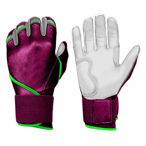 Custom <b>Top</b> Quality Heavy Duty Adjustable and Comfortable Cabretta Letather Soft Baseball Batting Gloves Leather Gloves - Product Image 1