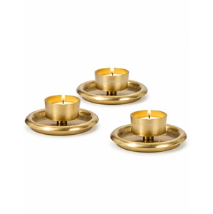 Royal Look Eco-Friendly Handmade Brass <b>Tea</b> <b>Light</b> Holder with Round Plate Enamel Color for Home & <b>Christmas</b> Lighting Decoration - Product Image 3