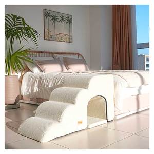 [AllmioPet] Escalier pour animaux de compagnie de style grotte à 4 marches, ivoire AMP C4 IV 3 en 1, sûr et confortable, pour chien, chat, escalier pour animaux de compagnie pour canapé, lit, escalade - Product Image 2