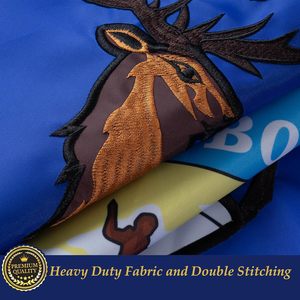 ธง TOPFLAGS ขนาด 4x6 ฟุต สำหรับใช้งานกลางแจ้ง ทนทาน ปักลายธงรัฐมิชิแกน แบบธงสามเหลี่ยม พร้อมห่วงทองเหลือง 2 จุด - Product Image 2