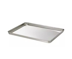 Plateau de service rectangulaire en métal fini or et argent de super qualité fabriqué à la main avec poignée Cuisine Usage domestique Fabricant direct - Product Image 3